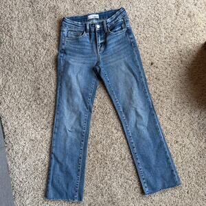 VERVET Light Blue Women's Jeans Kick Crop Jeans Size 24 | Normcore Demin